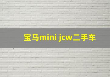 宝马mini jcw二手车